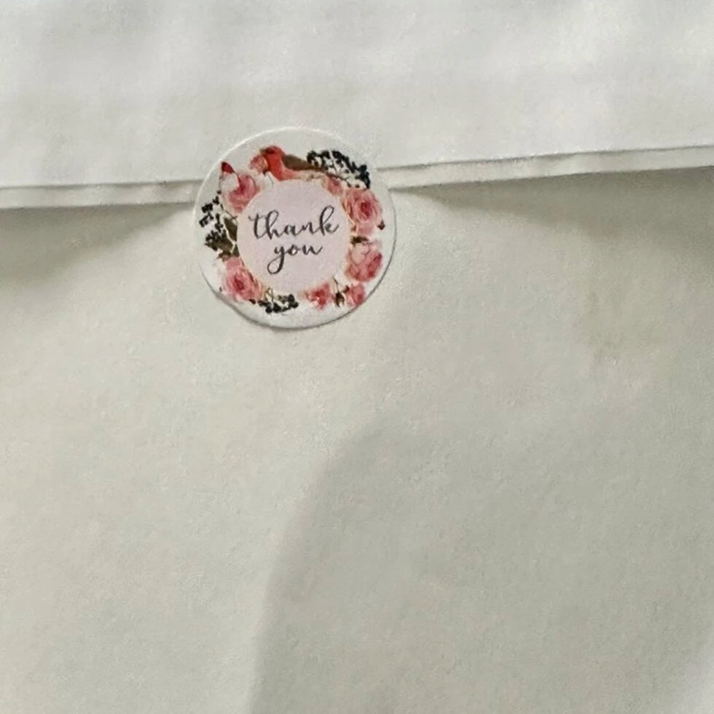 New 500 Pcs Floral Thank You Stickers 1 Inch Stationery Small Business Supplies - Picture 14 of 16